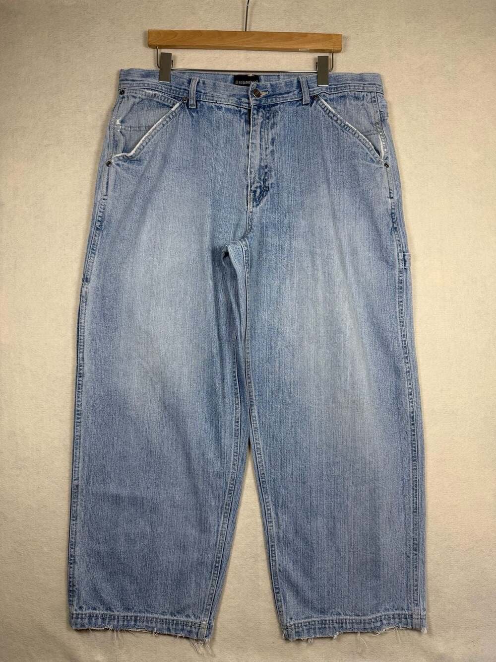 VTG Y2K No Boundaries Men's fits (38x28) Baggy Carpenter Jeans Light Wash Denim